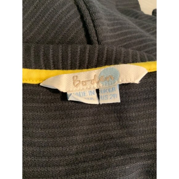 Boden Black & White Color Block Rib Knit Dress, Size 2R - Picture 8 of 8